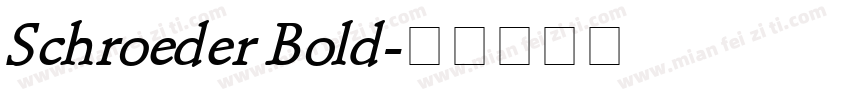 Schroeder Bold字体转换